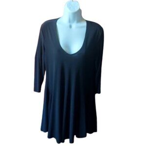 Black Tunic Top Size Large